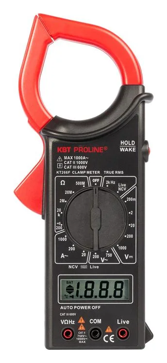 Клещи токовые цифровые "PROLINE" KT 266F КВТ 79133