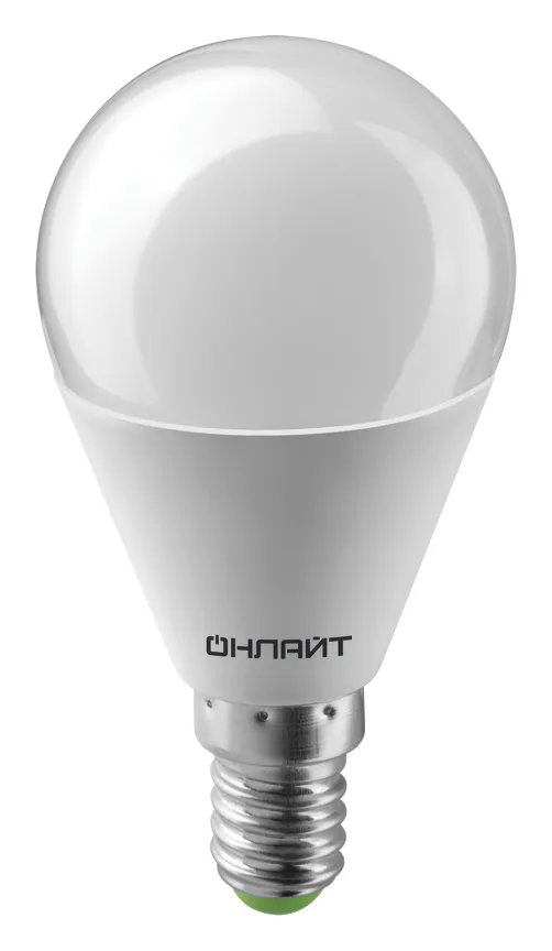 Лампа светодиодная 61 967 OLL-G45-10-230-6.5K-E14 10Вт шар 6500К холод. бел. E14 1000лм 176-264В ОНЛАЙТ 61967