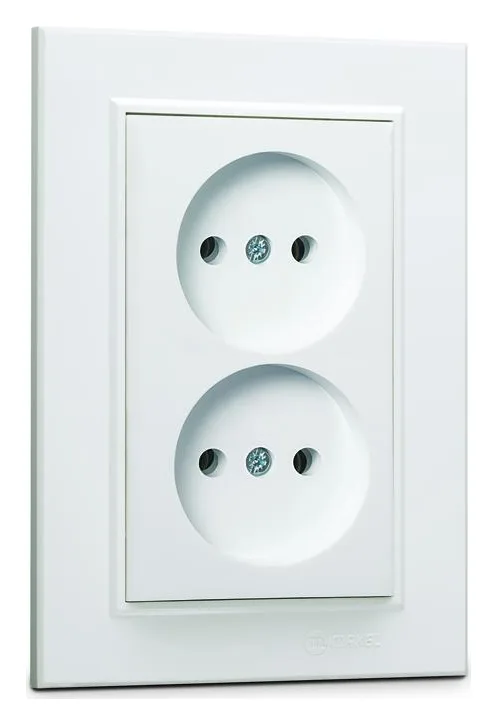 Розетка 2-я б/з СП Karea 16А IP20 бел. Makel 56001017
