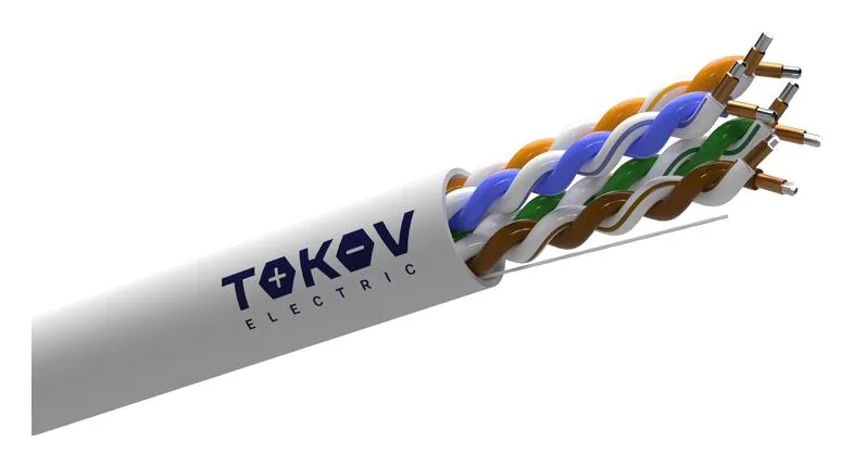 Кабель витая пара U/UTP 4х2х24 AWG кат.5E CCA PVC indoor Fluke tested 305м (м) TOKOV ELECTRIC TKL-C06-U42CCA-5E-305-PVC