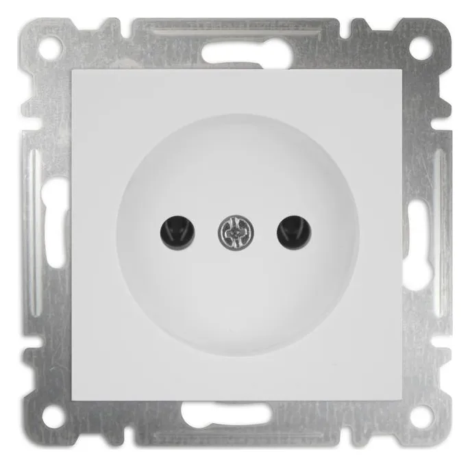 Розетка 1-м СП Karea 10А IP20 без заземл. механизм бел. Makel 57001022