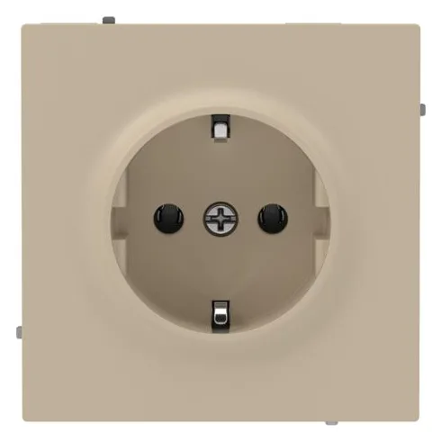 Розетка силовая KANT 2P+E без шторки ванильн. марципан DKC 7015033