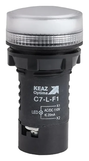 Лампа светодиодная OptiSignal Compact D22 С7-L-F1 бел. 110В AC/DC XB7EV01GP КЭАЗ 362153