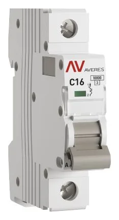 Выключатель автоматический модульный 1п C 16А 10кА AV-10 AVERES EKF mcb10-1-16C-av