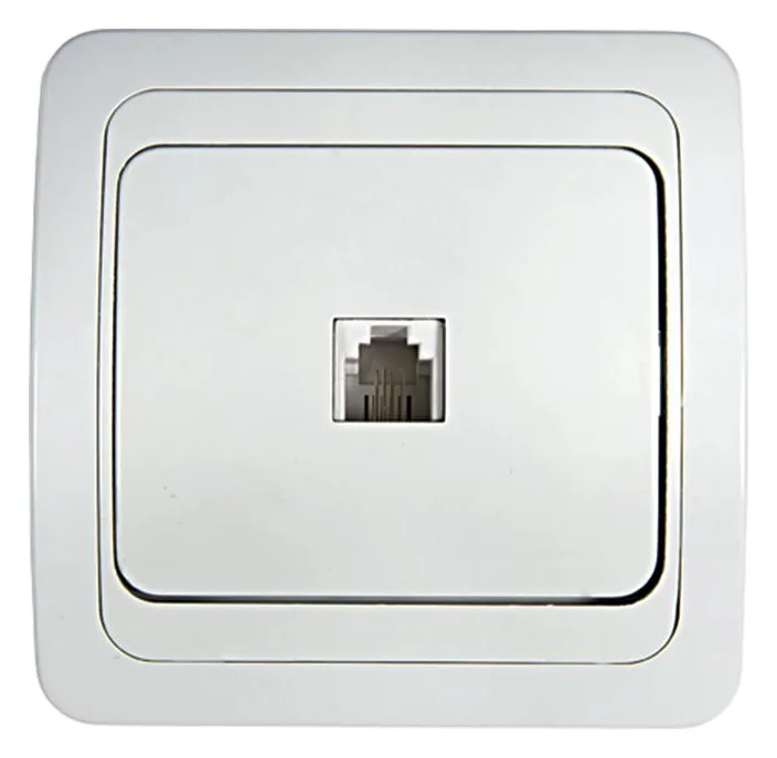 Розетка телефонная 1-м СП Classico 2034 16А IP20 бел. ASD / IN HOME 4690612000404