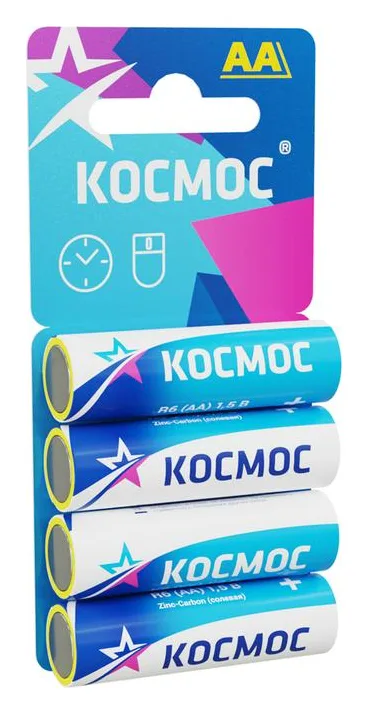 Элемент питания солевой AA/R6 4хBL (блист.4шт) КОСМОС KOCR64BL