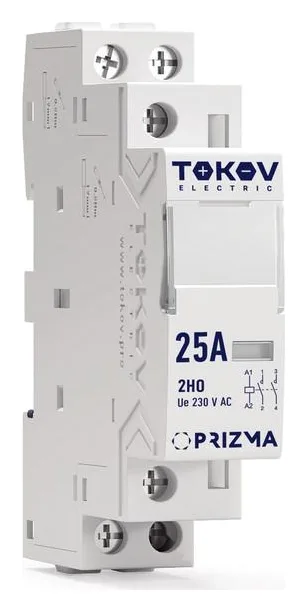 Контактор модульный 18мм 25А 230В АС 2НО PRIZMA TOKOV ELECTRIC TKE-PZ-MC-1-25-230-20