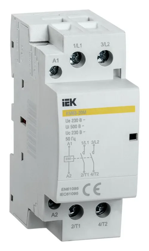 Контактор модульный КМ63-20М AC KARAT IEK MKK11-63-20