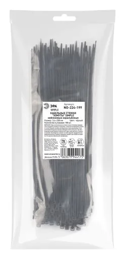 Хомут кабельный Simple 3.6х200 черн. NO-224-199 (уп.100шт) Эра Б0066033
