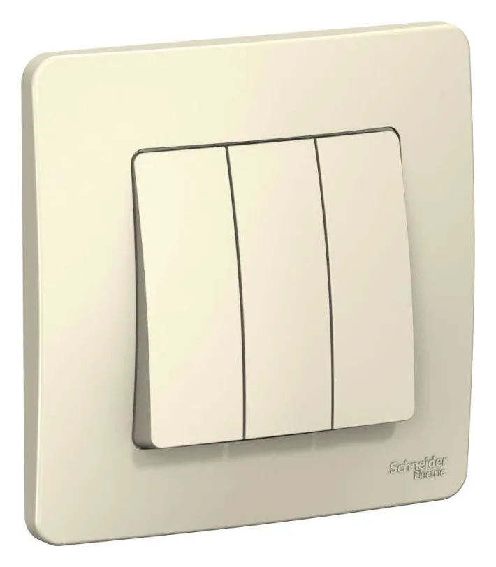 Выключатель 3-кл. СП Blanca 10А IP20 (сх. 1+1+1) 250В молочн. SE BLNVS100502