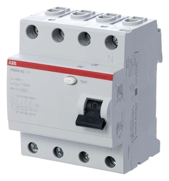 Выключатель дифференциального тока (УЗО) 4п 40А 30мА тип AC FH204 ABB 2CSF204004R1400