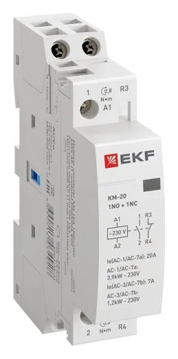 Контактор модульный КМ 20А NО+NC (1 мод.) EKF km-1-20-11