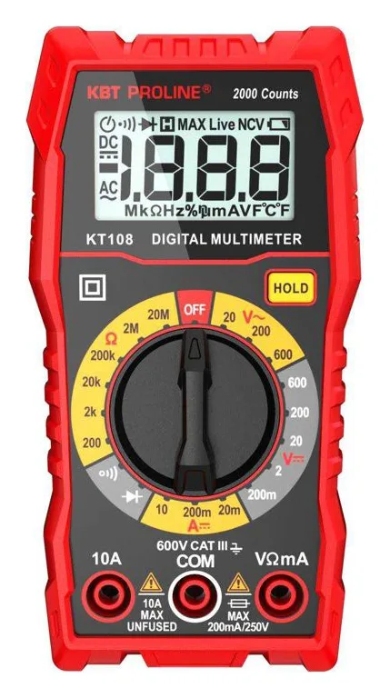 Мультиметр цифровой KT 108 "PROLINE" КВТ 86324