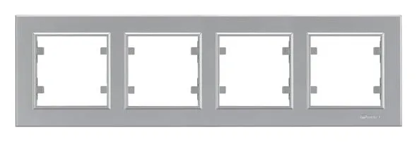 Рамка 4-м Karea горизонт. сереб. Makel 56065704