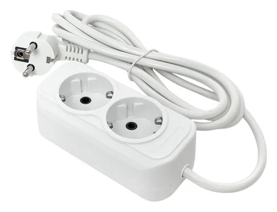 Удлинитель 2х5м с заземл. 16А IP20 Эксперт 3.0кВт ПВС 3х1 EKF UBA16-310-2-05