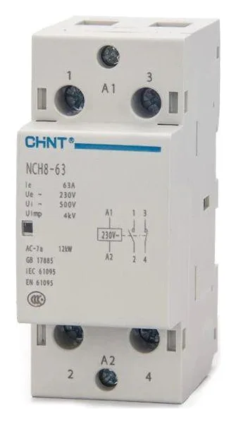 Контактор модульный NCH8-63/11 63А 1НЗ+1НО AC 220/230В 50Гц (R) CHINT 256095