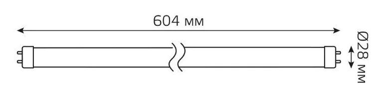 Лампа светодиодная Elementary 10Вт трубчатая 4000К нейтр. бел. G13 780лм стекло GAUSS 93020
