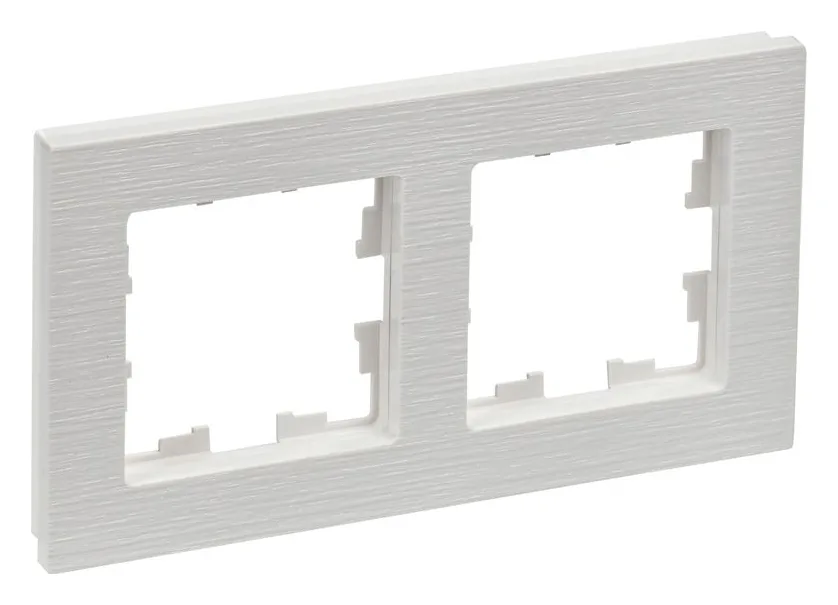 Рамка 2-м BRITE РУ-2-Бр бел. рифленый IEK BR-M22-51-K01