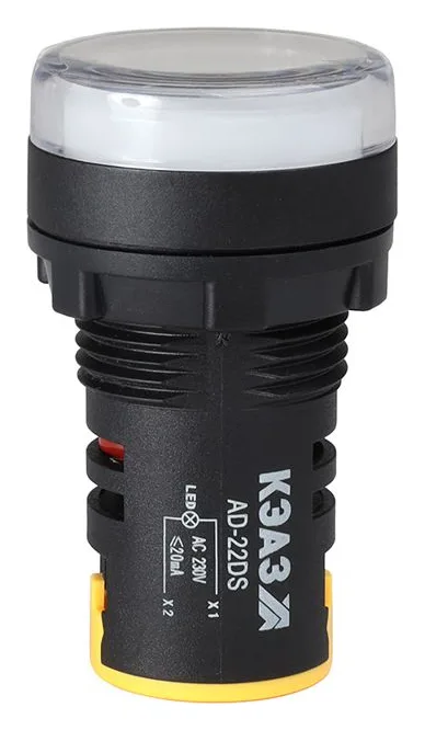 Лампа AD22DS(LED) матрица 22мм 24В AC/DC бел. КЭАЗ 303926
