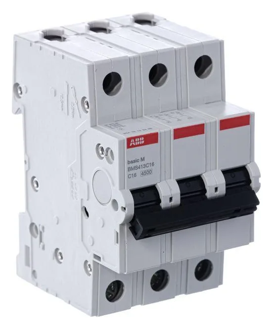 Выключатель автоматический модульный 3п C 16А 4.5кА Basic M BMS413C16 ABB 2CDS643041R0164