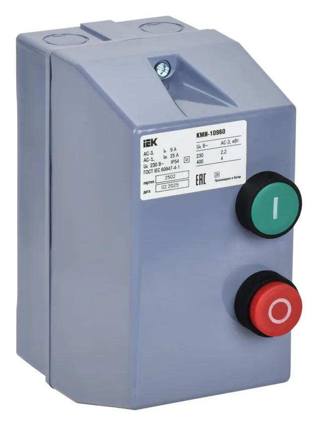 Контактор КМИ-10960 9А 220В/АС3 IP54 KARAT IEK KKM16-009-220-00