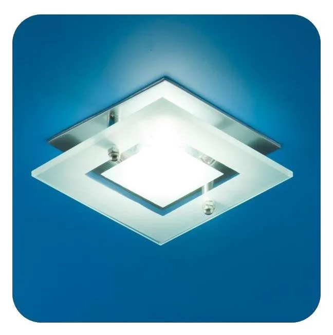 Светильник Quartz 51 3 12 MR16 квадрат. с накладным стеклом матов. хром ИТАЛМАК IT8060