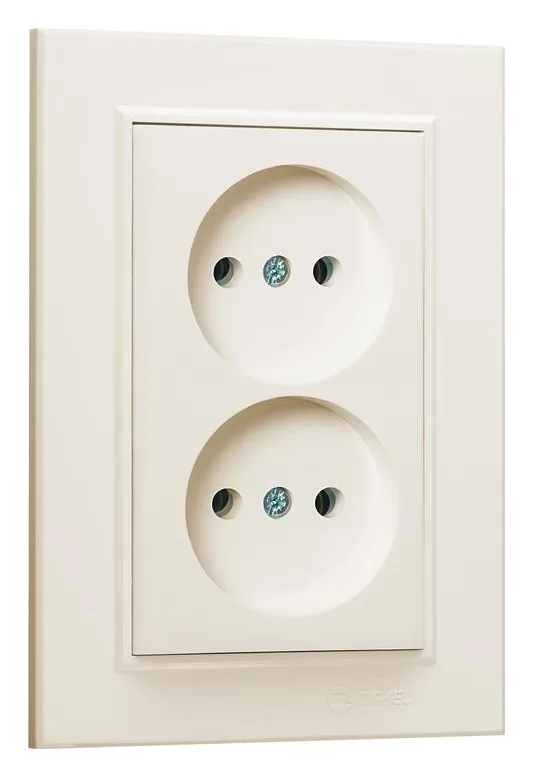 Розетка 2-м СП Karea 10А IP20 б/з крем. Makel 56010017