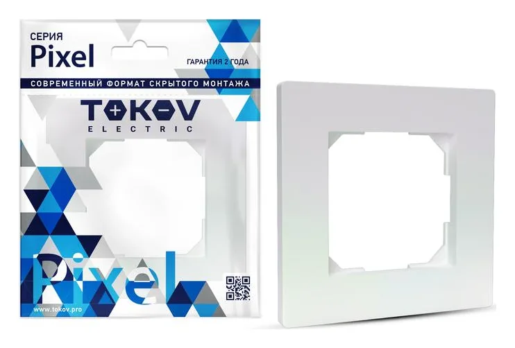 Рамка 1-м Pixel перламутр. TOKOV ELECTRIC TKE-PX-RM1-C04
