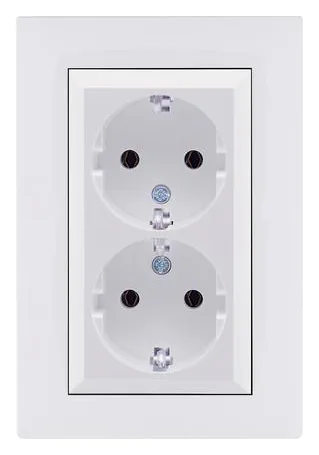 Розетка 2-я Karea RIZZ с заземл. бел. Makel 88001082