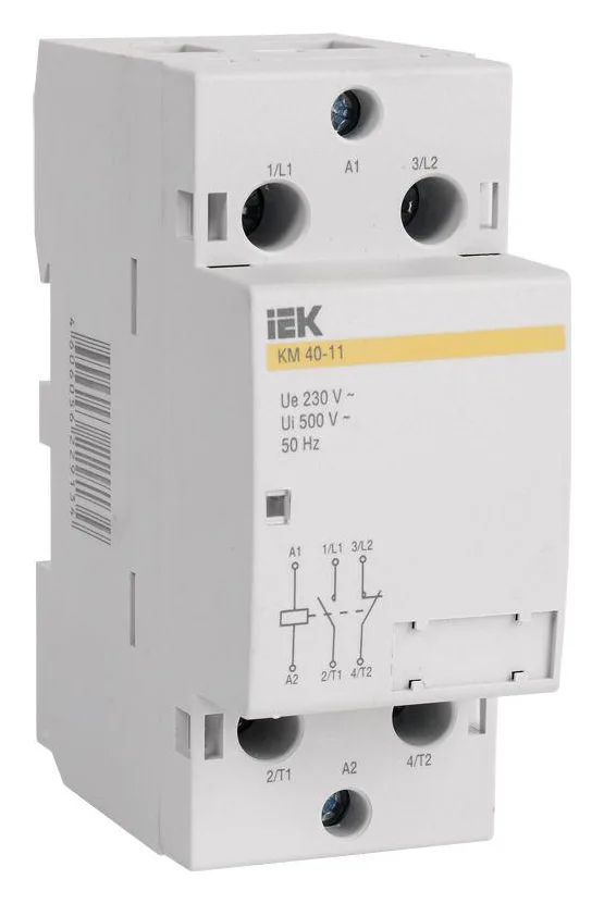 Контактор модульный КМ40-11 40А/2п 1з AC IEK MKK10-40-11