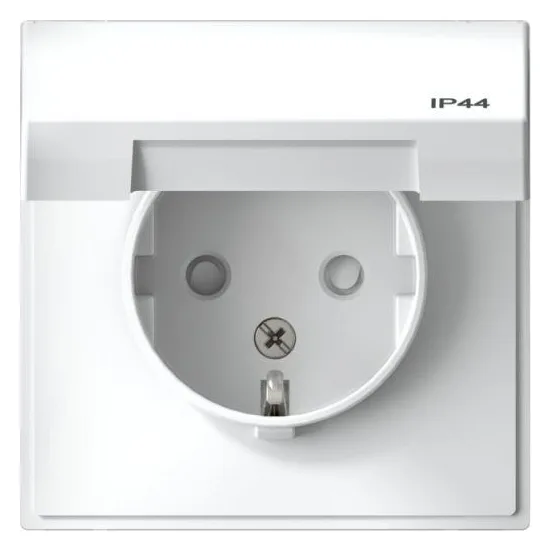 Розетка ArtGallery 16А IP44 с заземл. защ. шторки с крышкой механизм бел. SE GAL440146