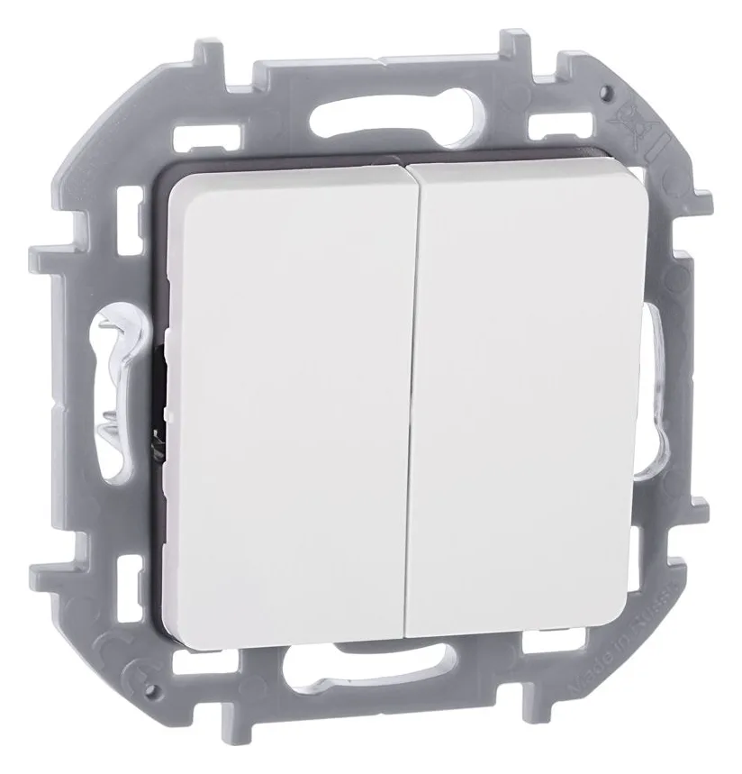Выключатель 2-кл. Inspiria 10А IP20 250В 10AX механизм бел. IEK 673620