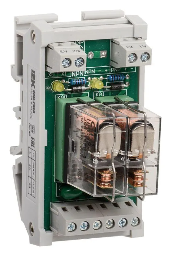 Реле интерфейсное ORM 5 2 конт. группа 24В DC/AC IEK ORM-FC2C