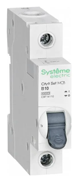 Выключатель автоматический модульный 1п B 10А 4.5кА City9 Set 230В SE C9F14110