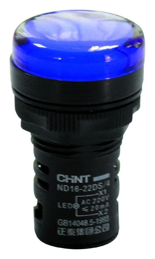 Индикатор ND16-22DS/2 AC/DC 24В (R) син. CHINT 592937