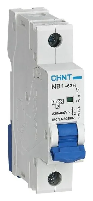 Выключатель автоматический модульный 1п C 2А 10кА NB1-63H (R) CHINT 179785
