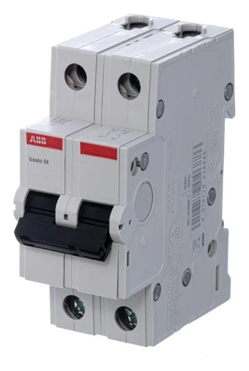 Выключатель автоматический модульный 2п C 10А 4.5кА Basic M BMS412C10 ABB 2CDS642041R0104