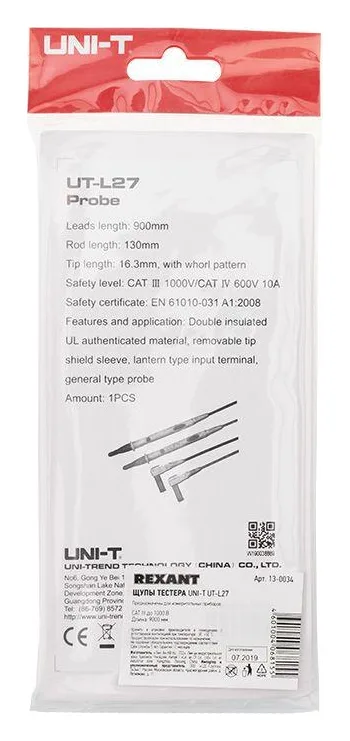 Щупы тестера UT-L27 UNI-T 13-0034