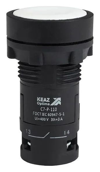 Кнопка OptiSignal Compact D22 С7-P-110 бел. 1НО XB7NA11 КЭАЗ 362030