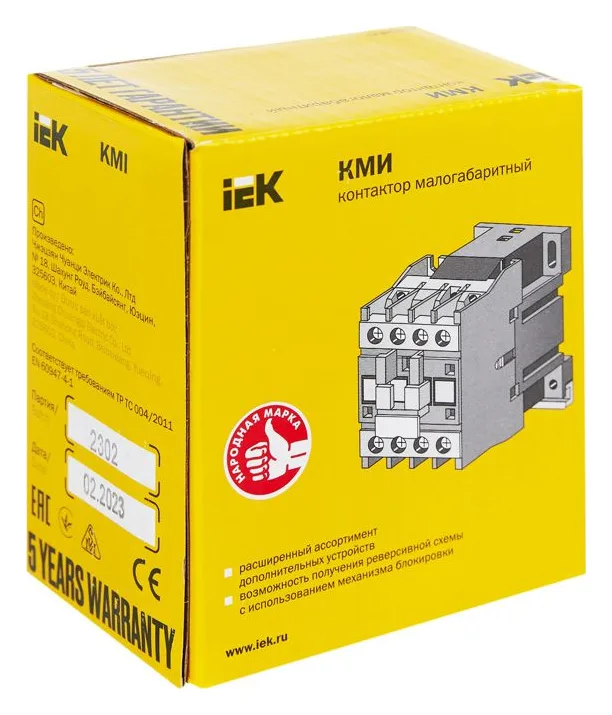 Контактор КМИ-11210 12А 24В/АС3 1НО KARAT IEK KKM11-012-024-10