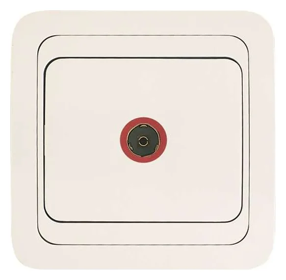 Розетка телевизионная TV 1-м СП Mimoza 16А IP20 бел./бел. Makel 12007