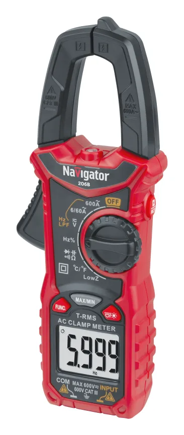 Клещи токовые 95 780 NMT-Cm-206B True RMS 600В/600А Navigator 95780