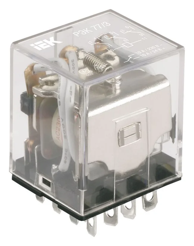 Реле РЭК 77-3 10А 220В AC IEK RRP10-3-10-220A