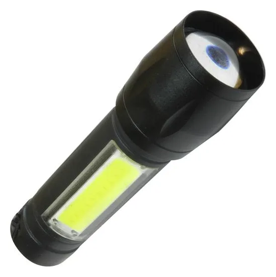Фонарь аккумуляторный XPE 3Вт + COB 3Вт литиевый аккум. 600мА.ч Micro USB шнур КОСМОС KocAc1011Lith