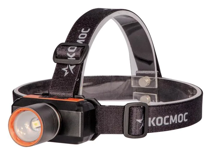 Фонарь налобный аккум. 10Вт Laser LED/ 1200мА.ч ABS пластик + алюм. КОСМОС KOC534Lit