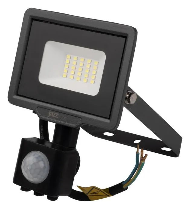 Прожектор светодиодный PFL-C3 SENSOR 20Вт 6500К IP65 ДО закален. прозр. стекло датчик движения инфракрасный JazzWay 5026926A