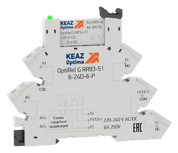Модуль релейный OptiRel G RM38-61-24U-6-P-CO КЭАЗ 280992