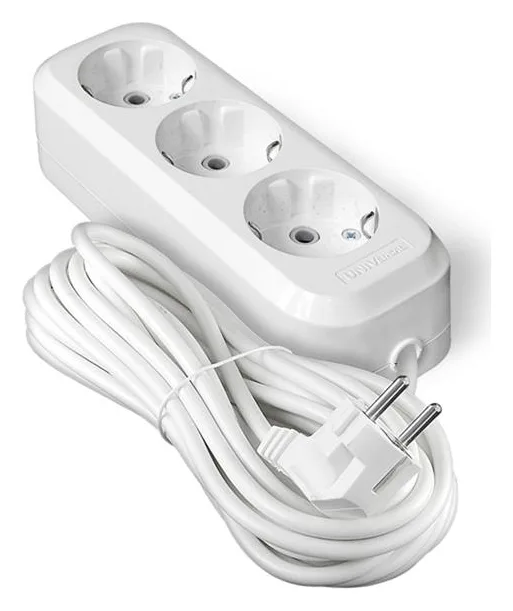 Удлинитель 3х7м с заземл. 10А IP20 Е-303 ПВС 3х1 АБС-пластик UNIVersal 9631979
