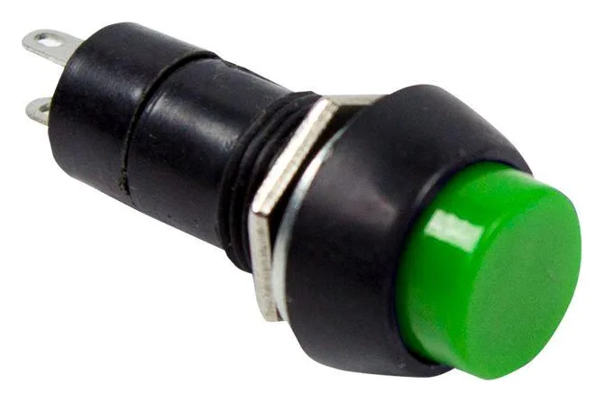 Выключатель-кнопка 250В 1А (2с) OFF-(ON) Б/Фикс зел. (PBS-11В) Rexant 36-3042