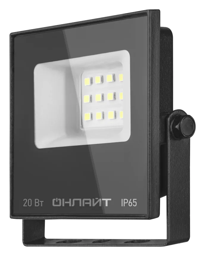 Прожектор светодиодный 90 844 OFL-03-20-6.5K-BL-IP65-LED 20Вт IP65 6500К 1600лм черн. ОНЛАЙТ 90844